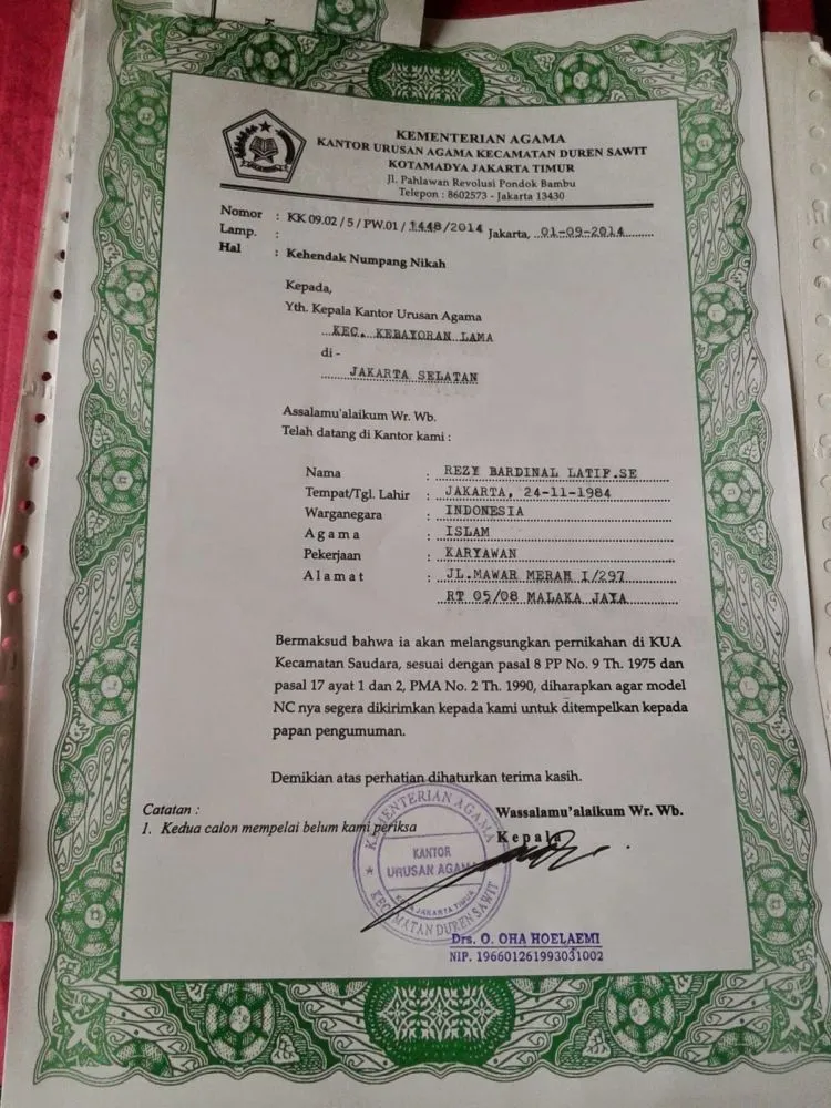 Tahapan Birokrasi Mengurus Buku Nikah, Ternyata Ribet Juga untuk Mencapai Kata Sah 8