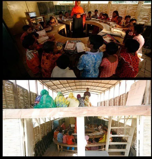 Kalau Indonesia Ada Pasar Terapung, Bangladesh Punya Sekolah Terapung. Patut Kita Contoh Nih! 10