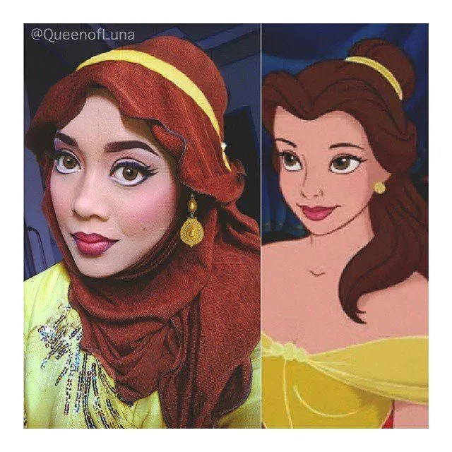 Mengenal Queen Luna, Hijabers Malaysia yang Berkreasi dengan Hijab dan Makeup Ala Disney 17