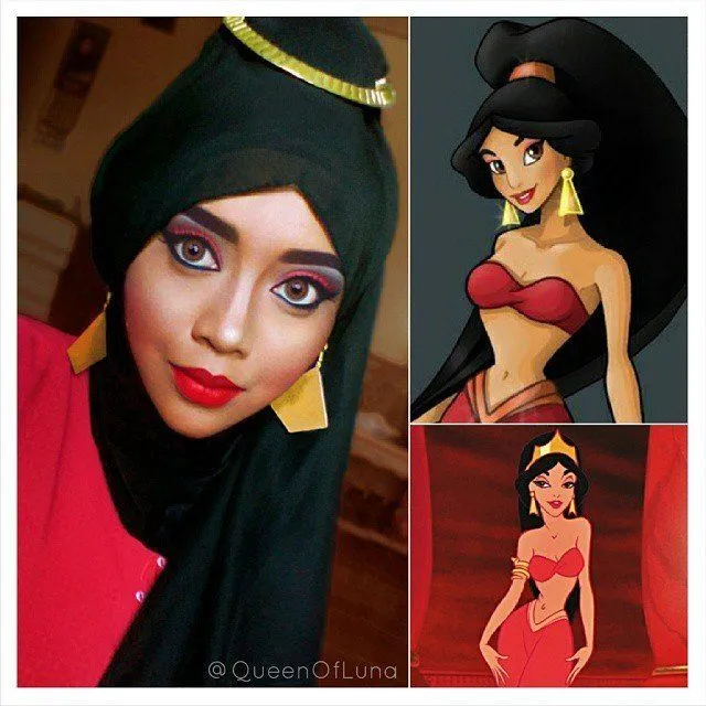 Mengenal Queen Luna, Hijabers Malaysia yang Berkreasi dengan Hijab dan Makeup Ala Disney 18