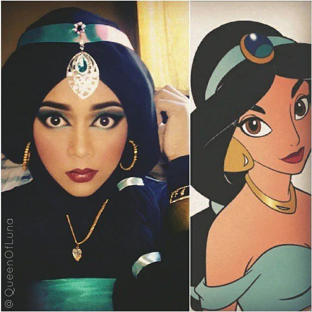 Mengenal Queen Luna, Hijabers Malaysia yang Berkreasi dengan Hijab dan Makeup Ala Disney 19