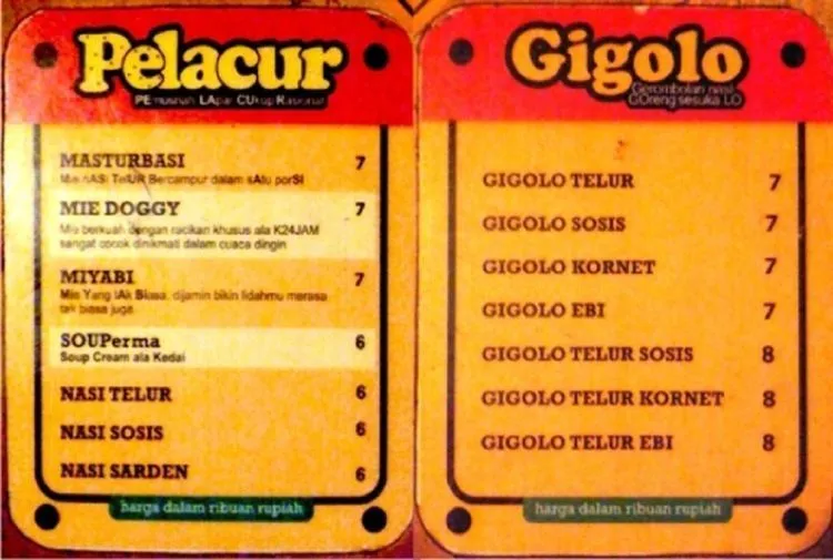 Berburu Kuliner Kini Nggak Cuman Rasanya Aja Tapi Juga Karena Namanya. Lucu dan Bikin Ketawa! 21