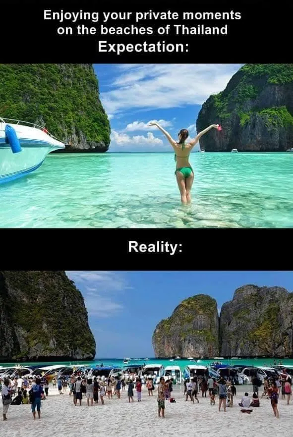 Ekspektasi dan Realita Traveling yang Sangat Kocak. Yakin Deh Kamu Bakal Ngakak! 15