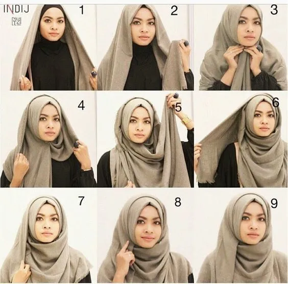Tutorial Hijab Katun yang Ampuh Bikin Pipi Tembem Terlihat Tirus. Kapan Kamu Coba?