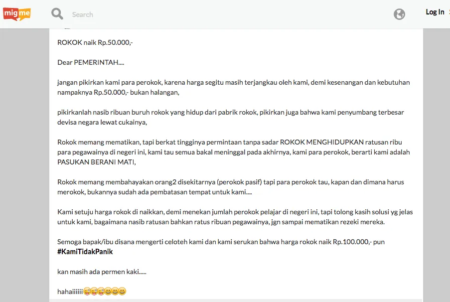 Jangan Panik Para Perokok! Ketawain Dulu Aja 20 Meme Soal Kenaikan Harga Rokok Ini, Sebatang Cabut 22