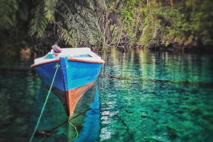 Menikmati Indahnya Danau Labuan Cermin di Kalimantan. Surga Dua Rasa yang Memanjakan Mata! 6