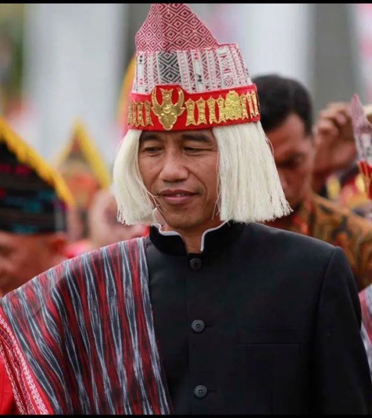 Gara-Gara Memakai Topi Ini, Presiden Jokowi Diledek oleh Netizen. Padahal Ini Pakaian Adat Batak :( 8