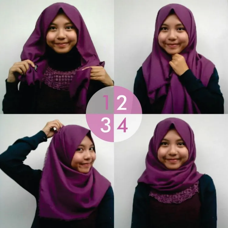 Tutorial Hijab Katun yang Ampuh Bikin Pipi Tembem Terlihat Tirus. Kapan Kamu Coba? 14