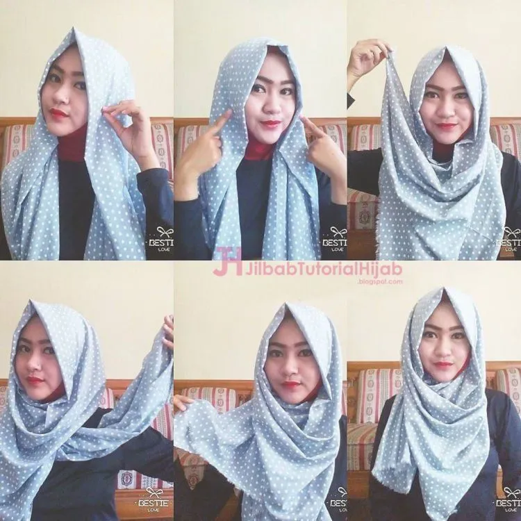 Tutorial Hijab Katun yang Ampuh Bikin Pipi Tembem Terlihat Tirus. Kapan Kamu Coba? 12