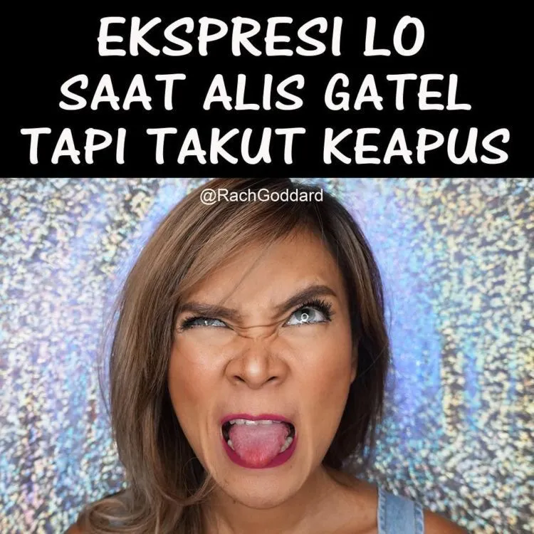 Yuk Menertawakan Makeup yang Morat Marit Bareng 10 Meme Rachel Goddard, Si Vlogger Cantik yang Kocak 21