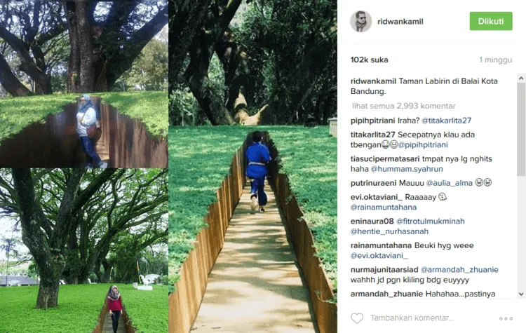Jangan Ngaku Kekinian Kalau Belum ke Taman Labirin di Bandung. Cocok Nih Buat Update Instagram! 7