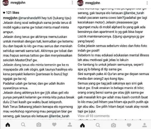 Jengkel Diselingkuhi, Egi John Curhat Kalau Marshanda Punya Penyakit Kelamin. Kurang Dewasa Nih 9