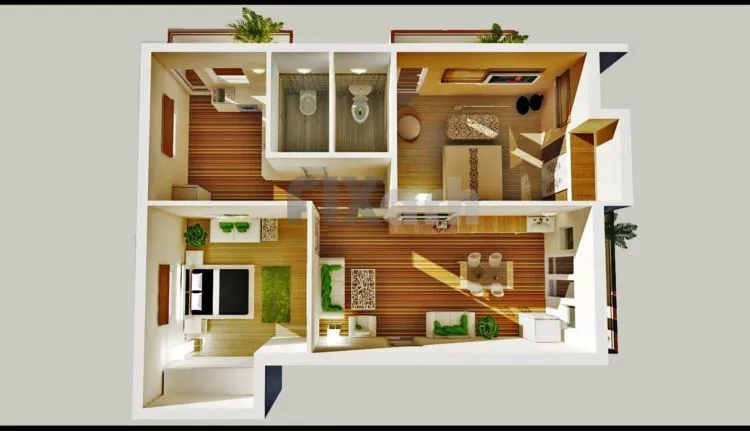 10 Denah Rumah Minimalis 2 Kamar Tren Baru! 14