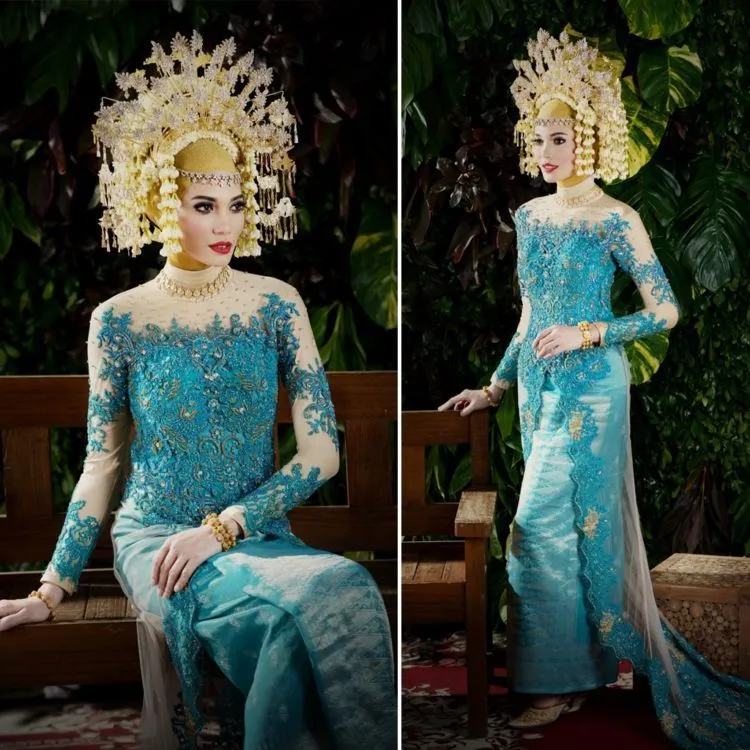 11 Modifikasi Hijab untuk Riasan Tradisonal Pengantin Nusantara. Tak Perlu Sampai Dilepas Lah 19
