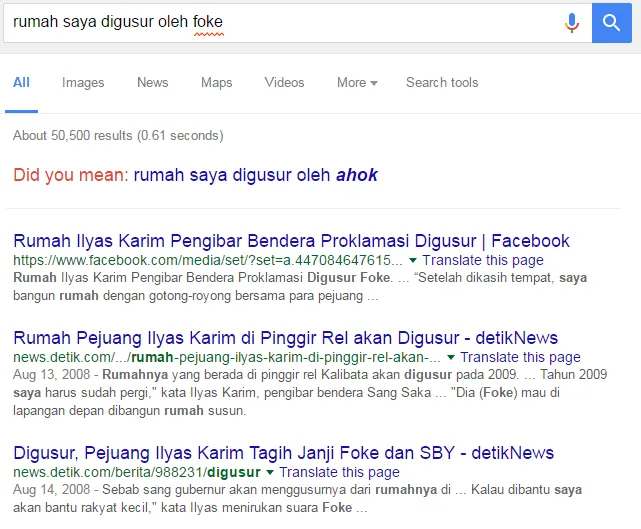 Anies Baswedan Bilang Sungai Jakarta Bersih Berkat Foke, Tapi Google Ngotot Karena Ahok. Absurd :( 7