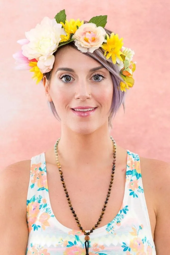 Bikin Makeup Flower Crown Seperti Filter Pada Snapchat Yuk! Ini Nih Tutorialnya. 12