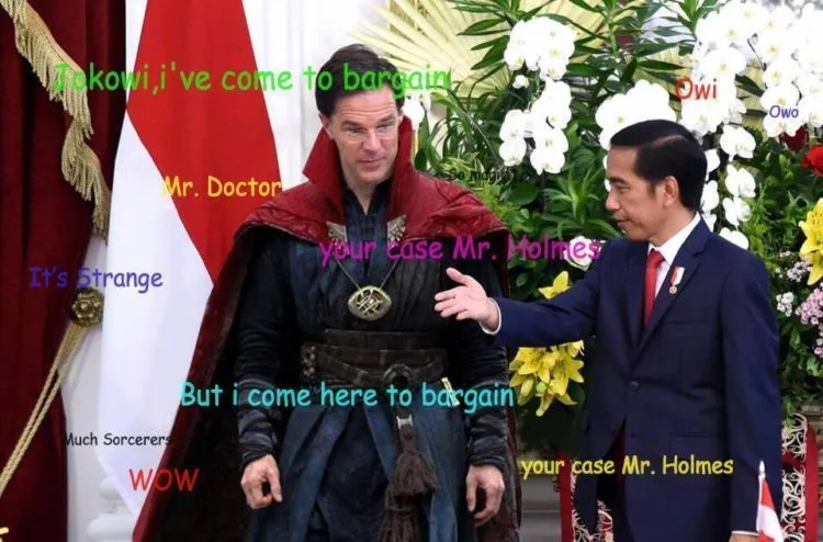 Wajahnya Mirip Dr. Strange, PM Belanda Ini Bikin Heboh Pas Ketemu Presiden Jokowi. Cek 10 Memenya! 20