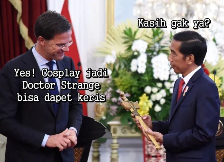 Wajahnya Mirip Dr. Strange, PM Belanda Ini Bikin Heboh Pas Ketemu Presiden Jokowi. Cek 10 Memenya! 21