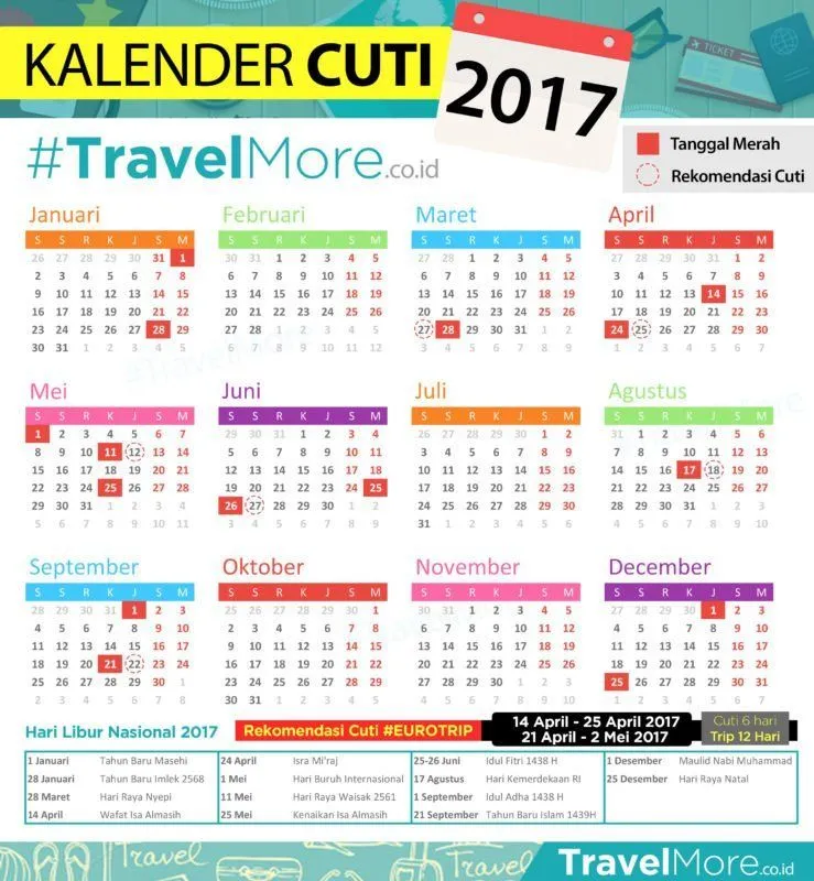 Asyik, Ada 11 Long Weekend di 2017 Mendatang, Saatnya Merencanakan Liburanmu dengan Matang! 12