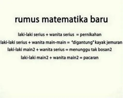 Pantas Aja Asmaramu Selalu Kandas, Nggak Pakai Perhitungan Matematis Sih. Cek Dulu Nih 11 Rumusnya! 17