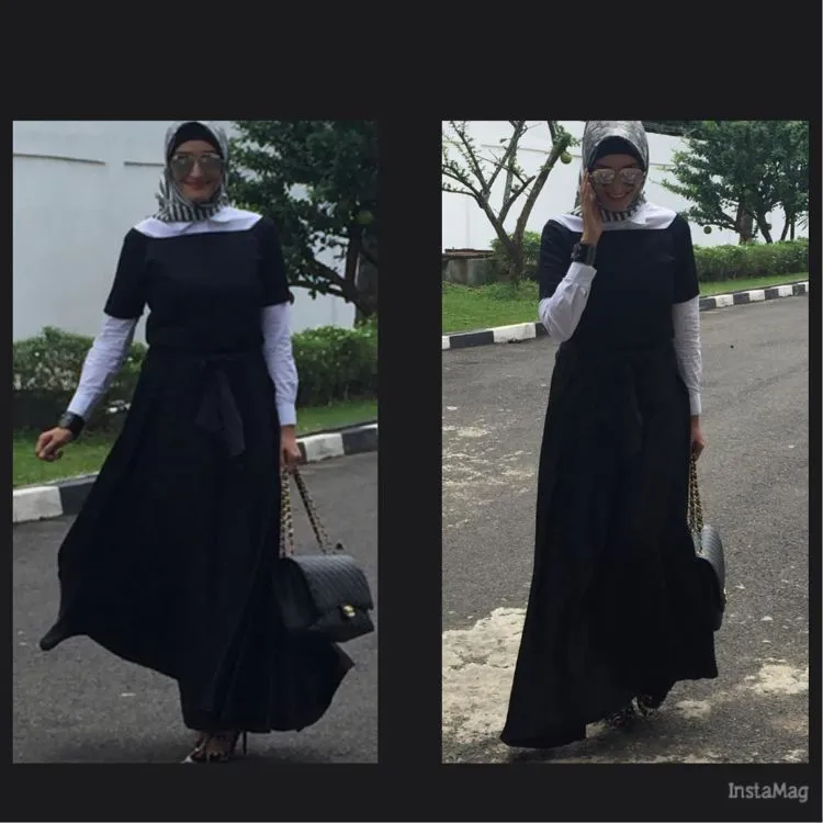 Cewek Berhijab Juga Bisa Pakai Atasan Off Shoulder, Lho. Biar Nggak Salah Kostum, Gini Aturannya! 12
