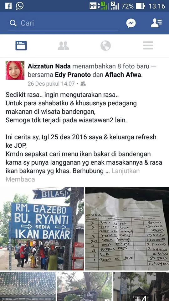 Heboh, Makan Siang di Pantai Bandengan Jepara, Ditarik Bayaran 2,3 Juta Rupiah! Gokil Sih Ini... 4