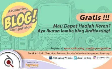 Ardhosting Blog Competition: Kompetisi Menulis Lewat Blog yang Sayang Untuk Dilewatkan