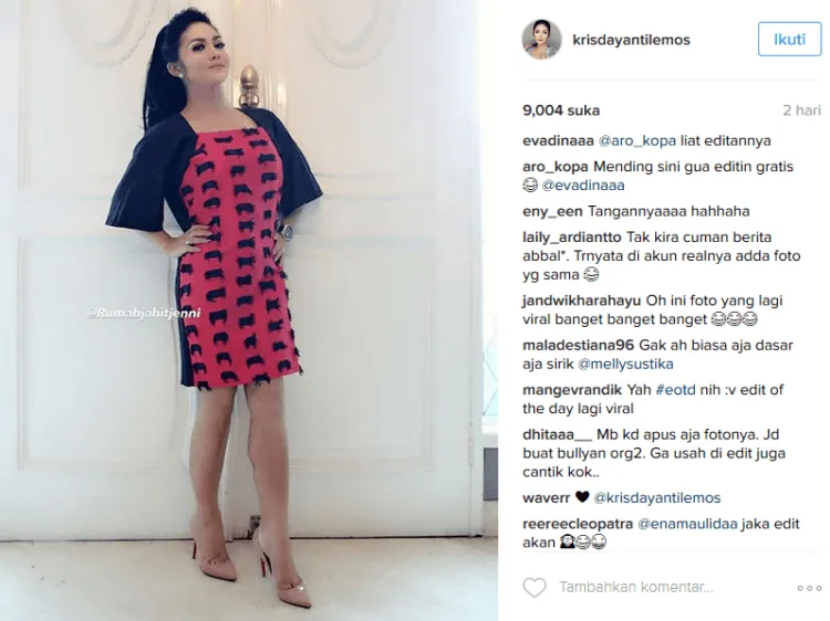 Editan Foto Gagal Krisdayanti Ini Perlu Jadi Pelajaran, Bukannya Kelihatan Lebih Kece Malah Jadi Malu 5