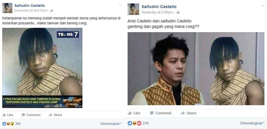 Oh Jadi Ini Saipudiin Castello yang Ngaku Pria Paling Tampan di Dunia, Kita Ngakak Tiap Dia Pamer