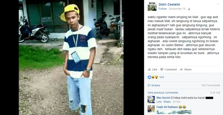 Oh Jadi Ini Saipudiin Castello yang Ngaku Pria Paling Tampan di Dunia, Kita Ngakak Tiap Dia Pamer 8