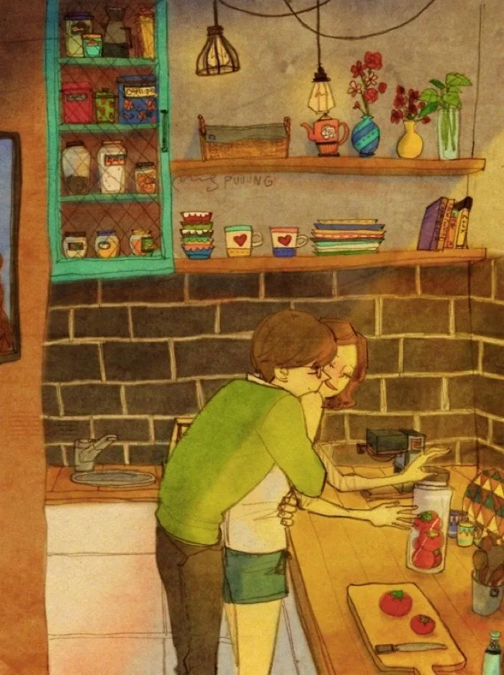 Siap-Siap Baper! 15 Ilustrasi Ini Bisa Menggambarkan dengan Sempurna Rasa Cinta Pasangan Halal 16