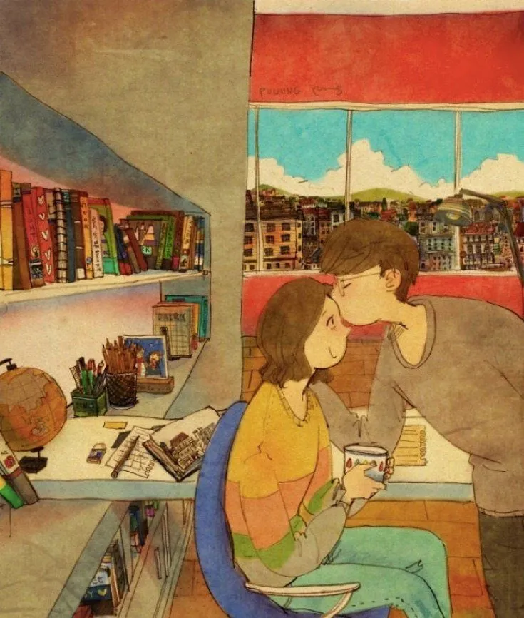 Siap-Siap Baper! 15 Ilustrasi Ini Bisa Menggambarkan dengan Sempurna Rasa Cinta Pasangan Halal 23