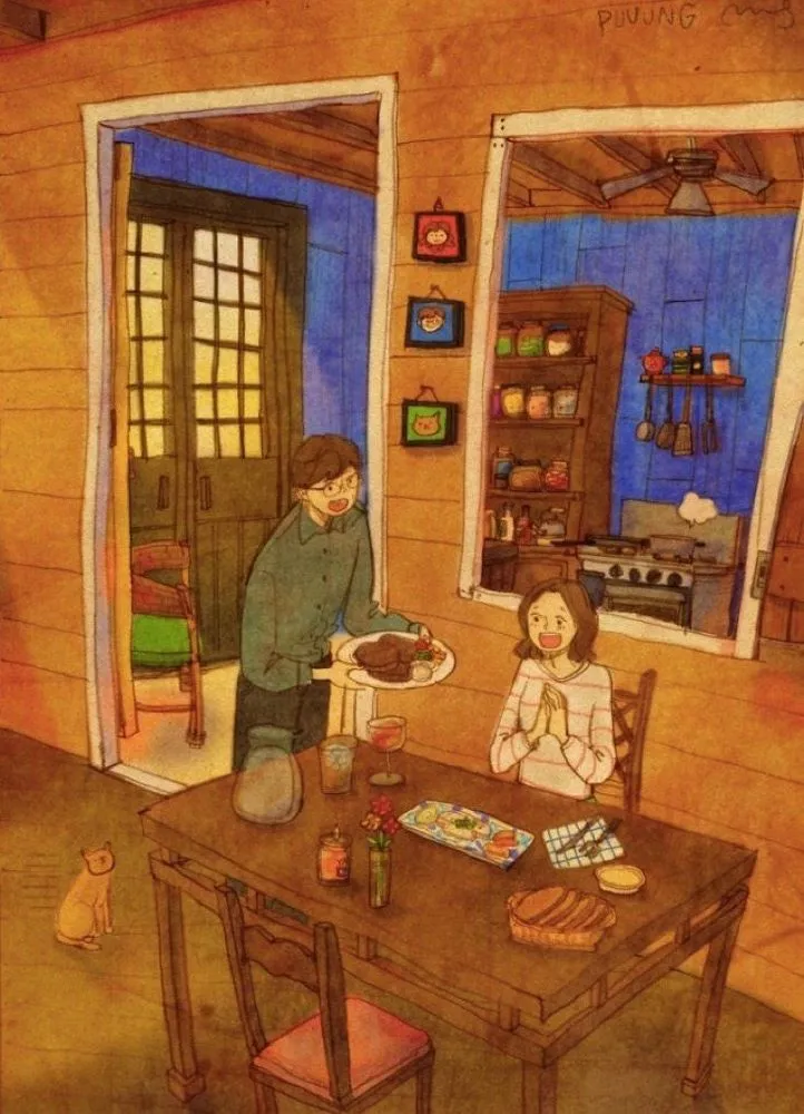 Siap-Siap Baper! 15 Ilustrasi Ini Bisa Menggambarkan dengan Sempurna Rasa Cinta Pasangan Halal 27