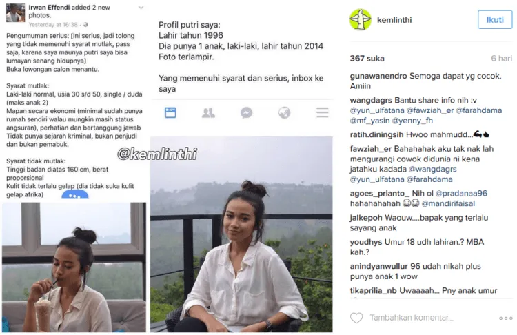 Bapak Ini Buka Lowongan Calon Menantu Via Facebook, Anaknya Cakep Juga Lho. Baca Dulu Deh Syaratnya 6