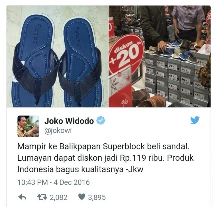 Dari Sandal Biru ke Jaket Bomber Keren, Ini Mungkin Alasan Kita Tak Bisa Berhenti Ngepoin Pak Jokowi 12