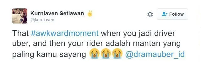 Kocak! Supir Uber Ini Curhat di Medsos Usai Kebetulan Mantannya Sendiri Jadi Penumpang, Baper Berat 6