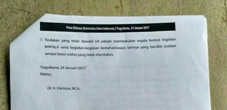 Sosok Rektor UII yang Mau Berbesar Hati, Dibalik Kasus Kematian Peserta Diksar Mapala Unisi 7