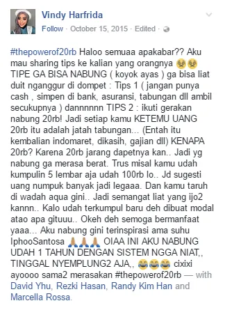 Gaya Nabung Paling Hits dari Vindy Harfrida! Cuma Modal Botol Mineral dan Lembaran 20 Ribu 5