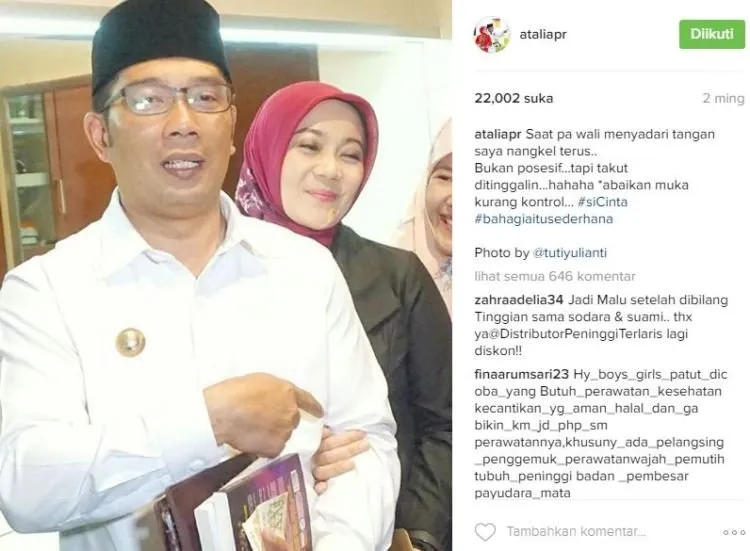 Inilah Suami-Istri Paling Bikin Baper di Tahun 2016: Ridwan Kamil dan Atalia. Kamu Setuju? 12