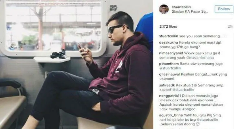 Stuart Collin Dibilang Bangkrut Cuma Karena Naik KRL, Wah Minta Ditabok Duit Orang Segerbong KRL Nih 11