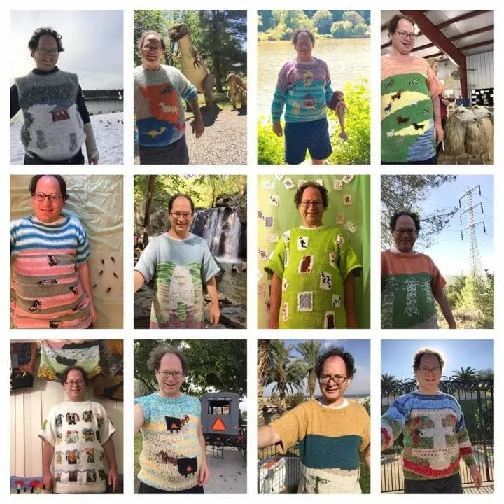 Pria Ini Merajut Sweater dengan Gambar Tempat Wisata dan Berfoto Di Sana! Gokil Nggak Sih 20