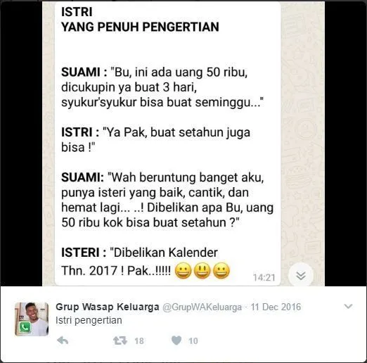 20 Chat Absurd Ala Grup WhatsApp Keluarga yang Kadang Pengen Bikin Kita Left, Tapi Takut Durhaka 23