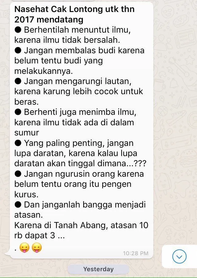 20 Chat Absurd Ala Grup WhatsApp Keluarga yang Kadang Pengen Bikin Kita Left, Tapi Takut Durhaka 27