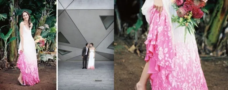 Bukan Cuma Rambut yang Bisa Berwarna, 13 Gaun Pengantin Juga Bisa Dibikin Ombre. Seru Lihatnya! 47