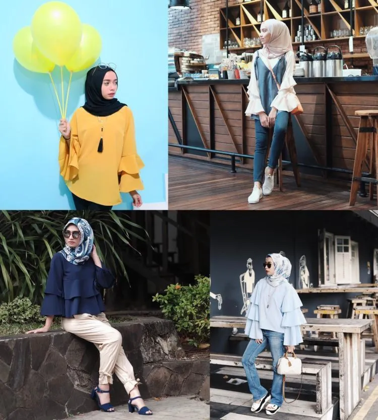 18 Serba-serbi Baju Lengan Lonceng Buat Hijabers, Tampil Anti Bosan Berbalut Kekinian 22