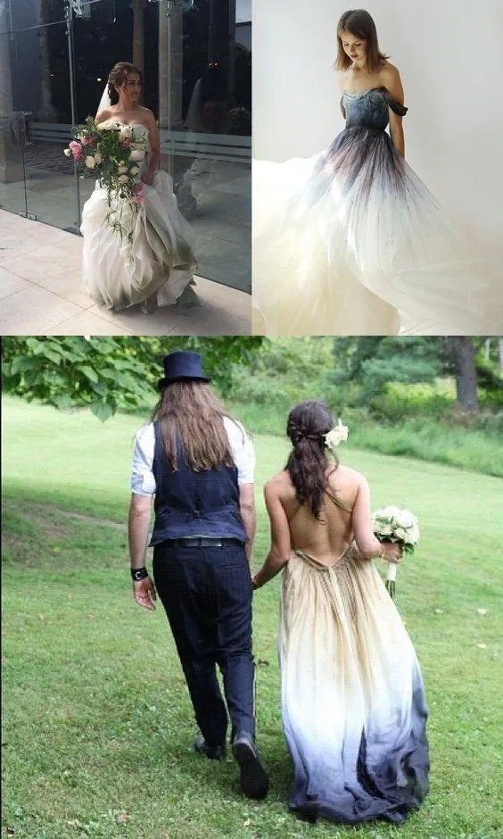 Bukan Cuma Rambut yang Bisa Berwarna, 13 Gaun Pengantin Juga Bisa Dibikin Ombre. Seru Lihatnya! 45