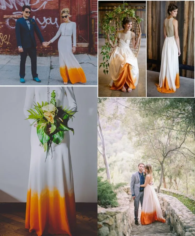 Bukan Cuma Rambut yang Bisa Berwarna, 13 Gaun Pengantin Juga Bisa Dibikin Ombre. Seru Lihatnya! 29