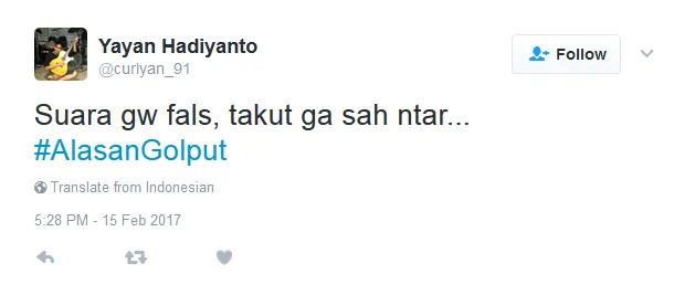 Alasan Golput 23 Netizen Ini Bisa Diterima Nggak? Mereka Terlalu Baper untuk Memilih :( 29
