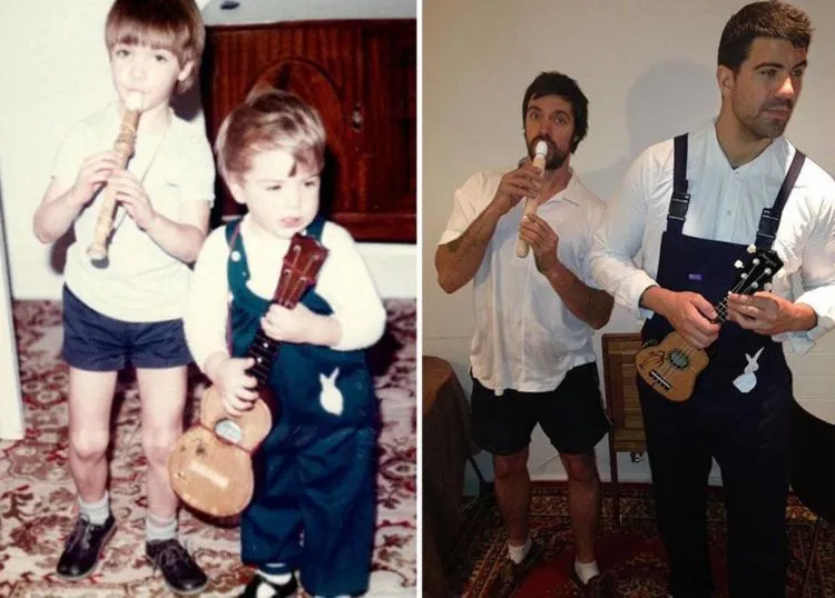 Kakak-Beradik Nggak Tahu Malu Ini Bikin Reka Ulang Foto Masa Kecil. Lucu Sih, Tapi Ya Amit-Amit 8