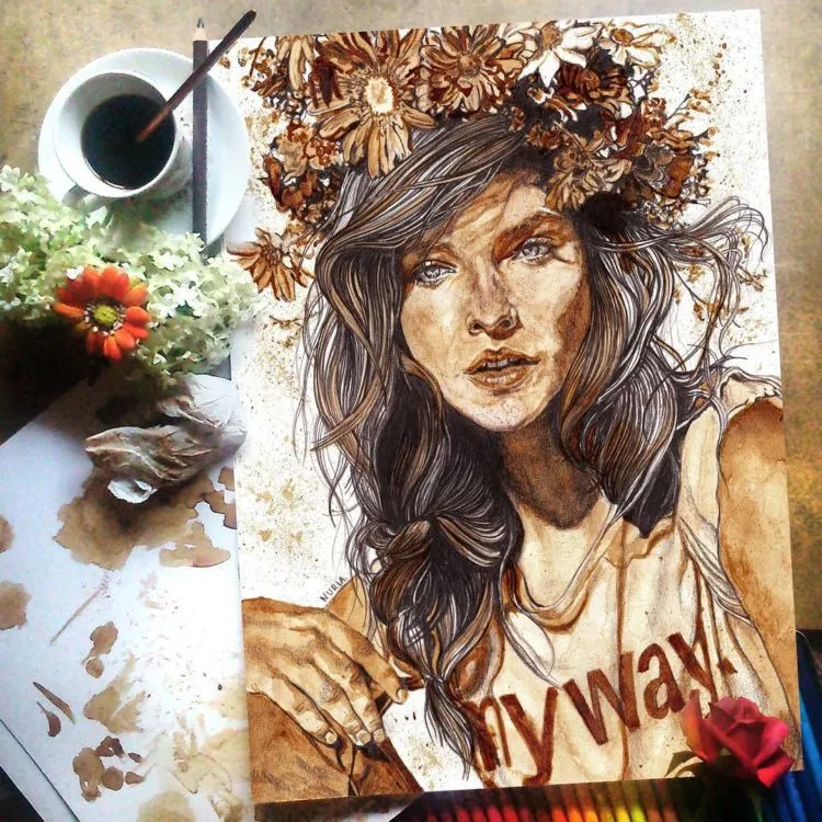 15 Lukisan Ini Pakai Kopi Sebagai Tintanya, dan Hasilnya ‘Cantik’ Banget. Langsung Bikin Juga Yuk! 16